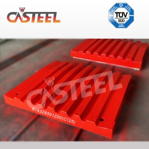 Lokomo C125B Piese de concasoare ale maxilarului, plăci de placă fixe, maxilar mobil